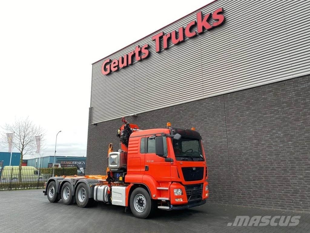 MAN TGS 35.480 8X4 TRIDEM + 20 TON HAAKARM + HMF 3220- Автокранове