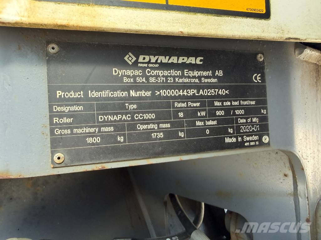 Dynapac CC1000 Dvojni valjarji