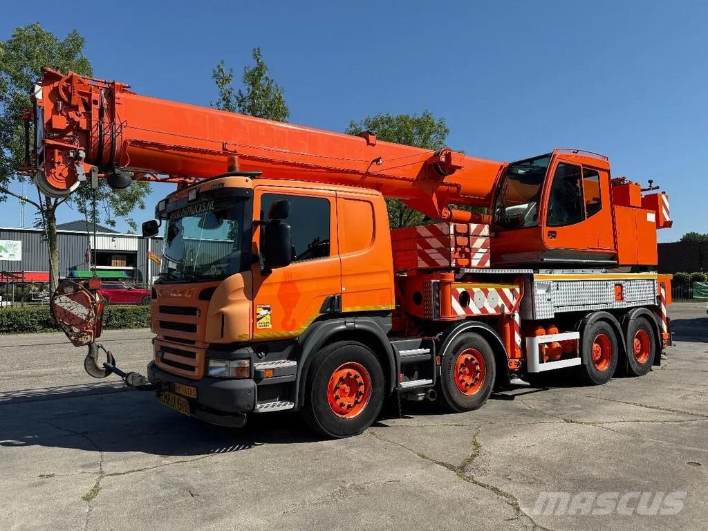 Scania P380 8X4 + FAUN HK40 + FLYJIB + BALLASTBL. 6,9 TON Kranen voor alle terreinen