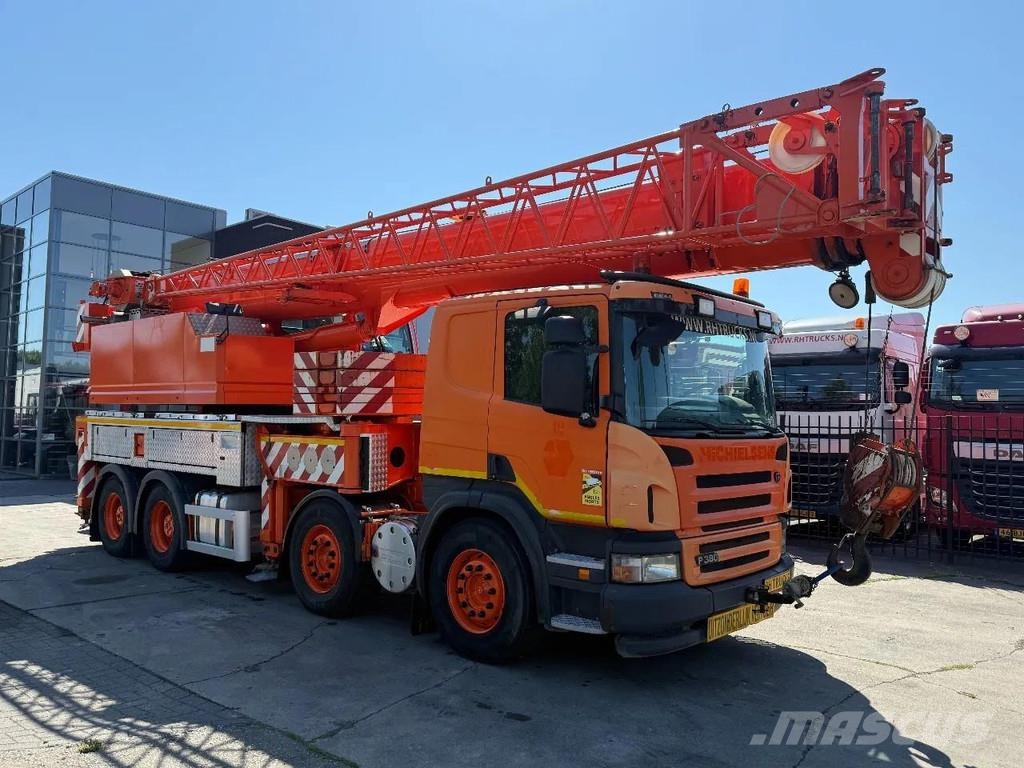 Scania P380 8X4 + FAUN HK40 + FLYJIB + BALLASTBL. 6,9 TON Kranen voor alle terreinen