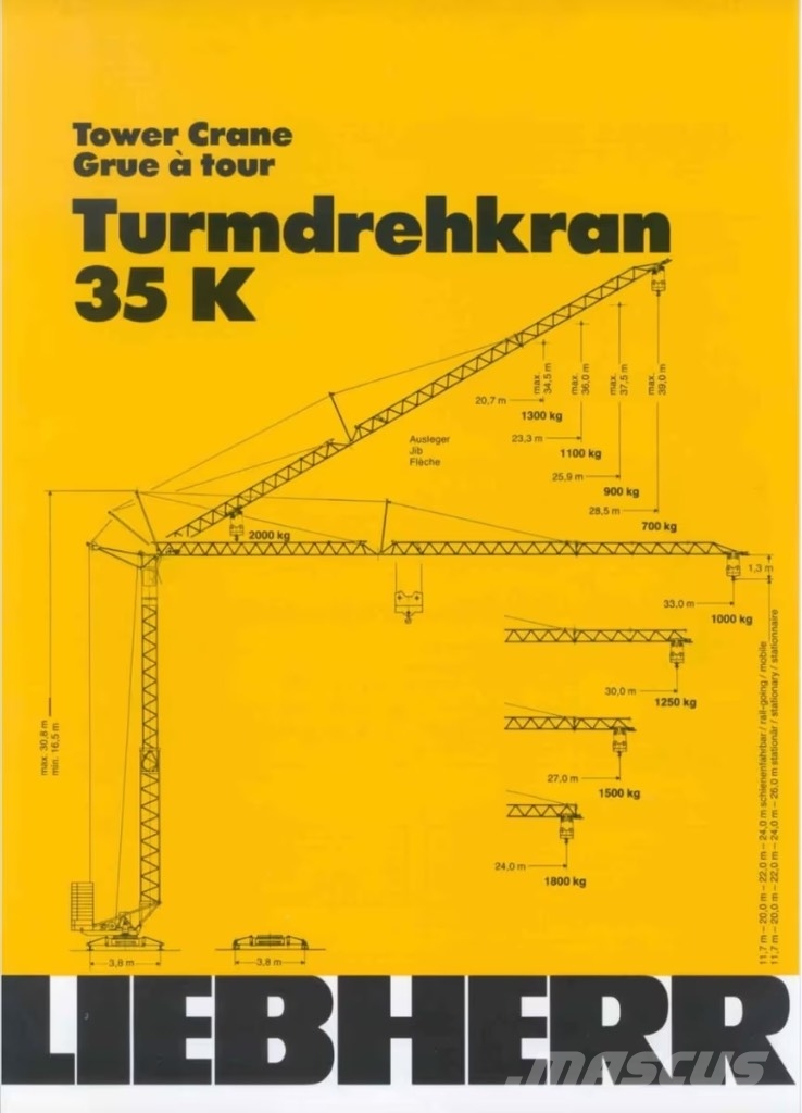 Liebherr 35 K Grúas torre