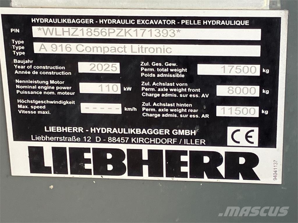 Liebherr A916 Compact Sonstige Landmaschinen