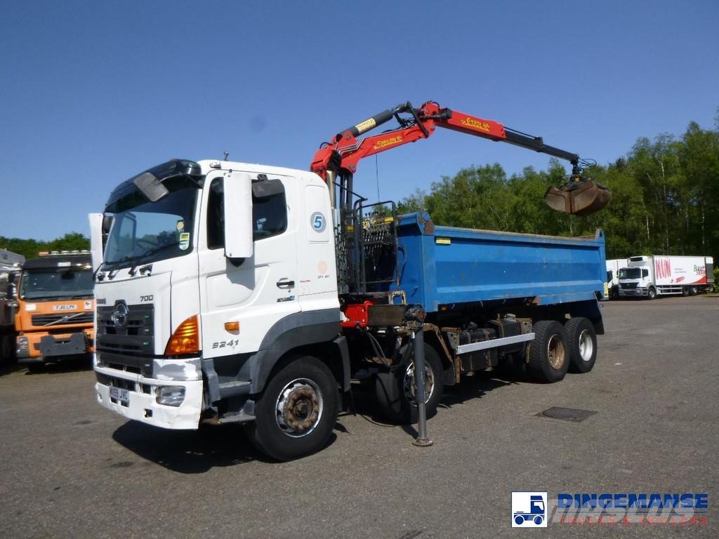 Hino FY1EUKA RHD + Palfinger E120L + grapple Γερανοί παντός εδάφους