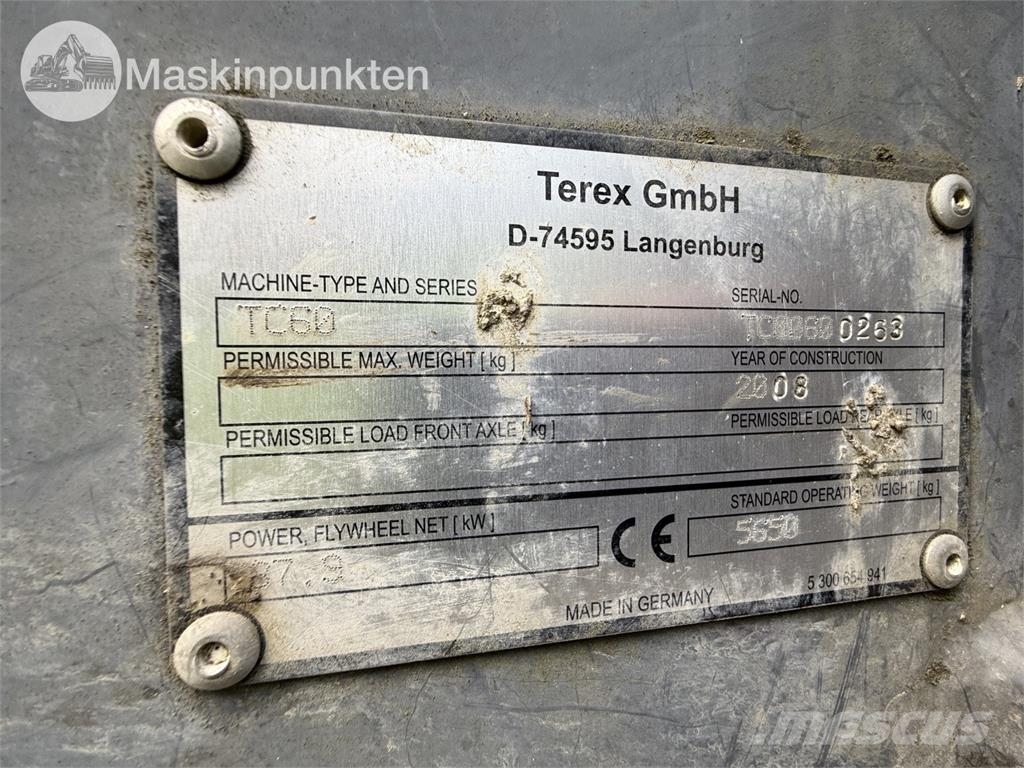 Terex TC60 Gravemaskiner på larvebånd
