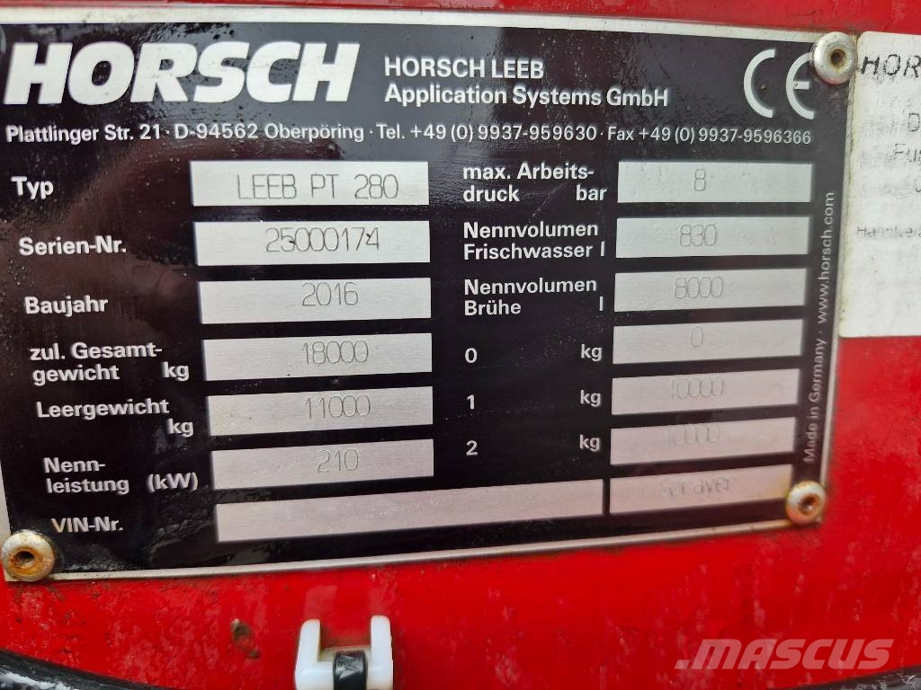 Horsch Leeb PT 280 Αυτοκινούμενα ψεκαστικά