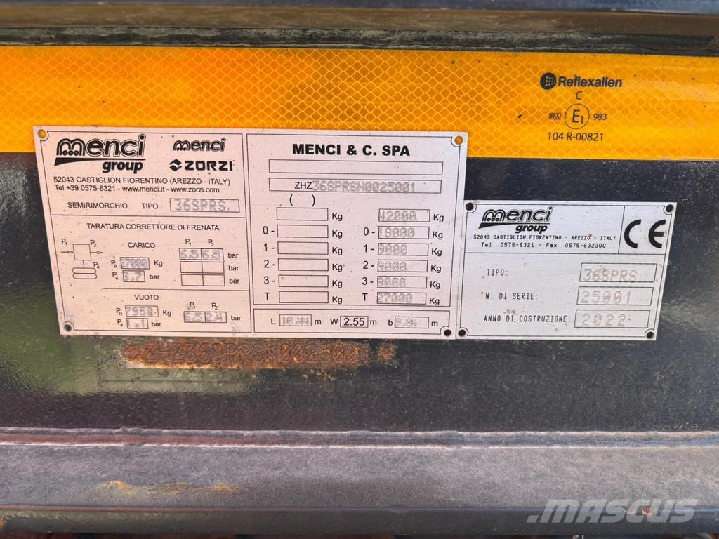 Zorzi 36 SPRS BOX L=8355 mm / MOVABLE AXLES Semirremolques de volteo