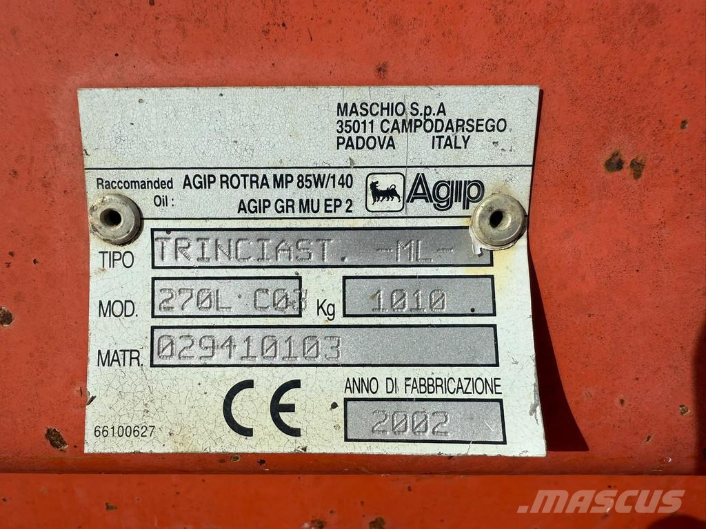 Maschio trinciast ML 270L Klepelmaaier Loofklapper trincia Kosilice