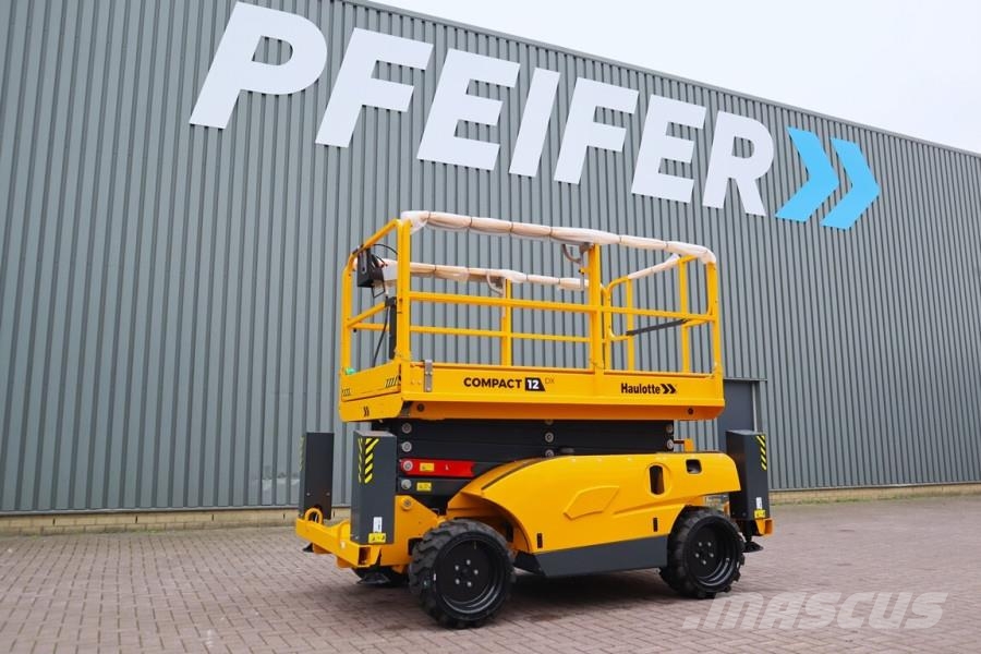 Haulotte Compact 12DX Valid Inspection, Diesel, 4x4 Drive, Scheren-Arbeitsbühnen