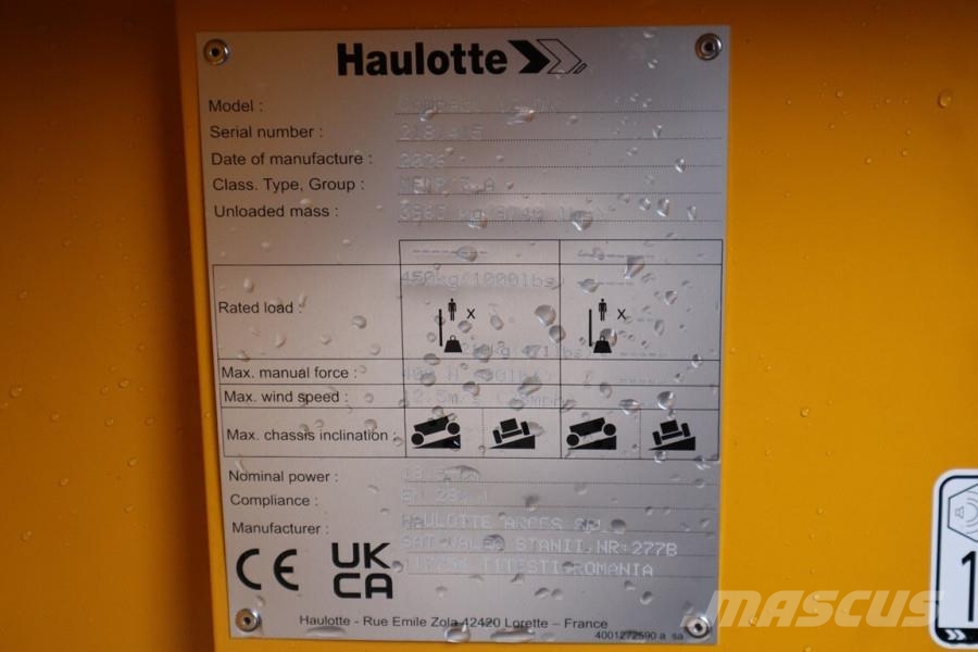 Haulotte Compact 12DX Valid Inspection, Diesel, 4x4 Drive, Scheren-Arbeitsbühnen