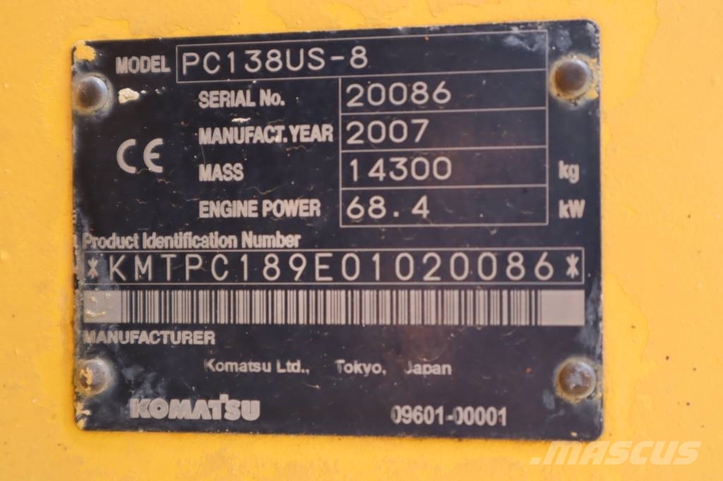 Komatsu PC138US-8 Bageri guseničari