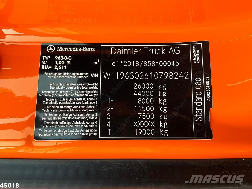 Mercedes-Benz Actros 2543 HMF 23 Tonmeter laadkraan Камиони с кран с кука