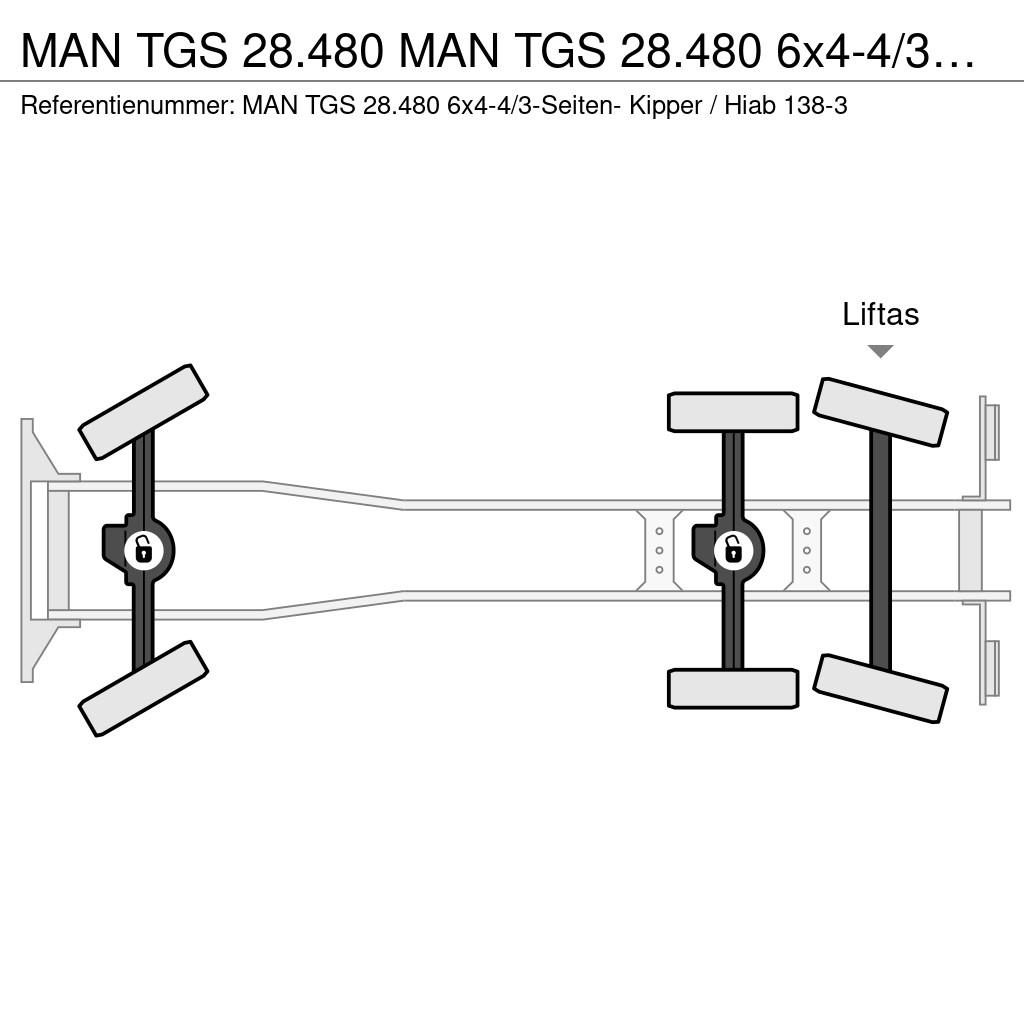 MAN TGS 28.480 MAN TGS 28.480 6x4-4/3-Seiten- Kipper / Kiper kamioni
