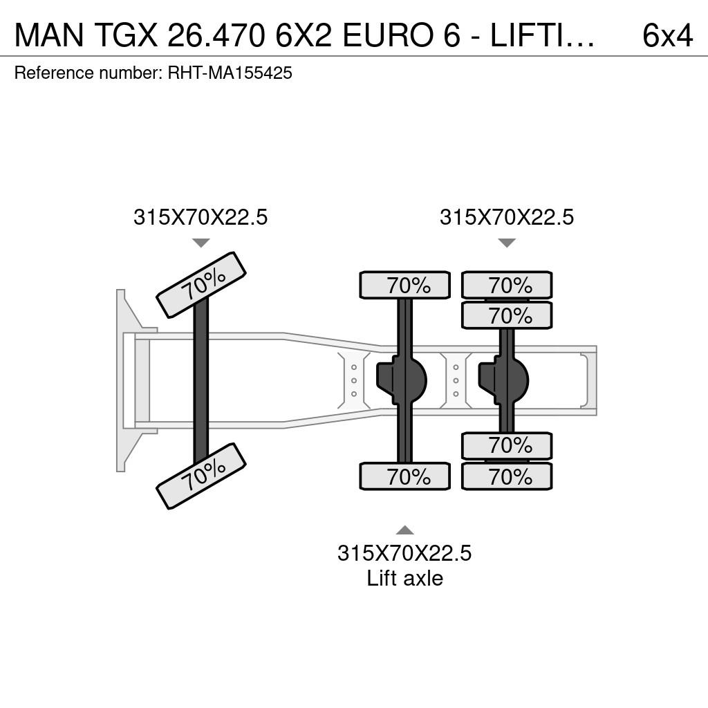 MAN TGX 26.470 6X2 EURO 6 - LIFTING AXLE Vlačilci