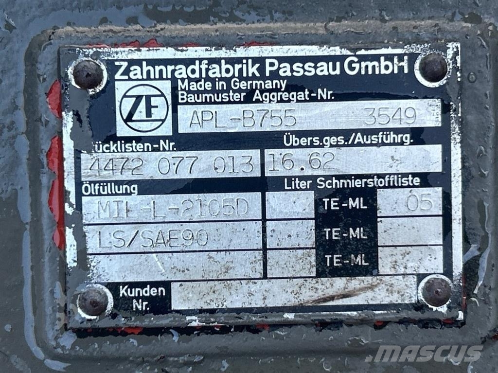 Zeppelin ZM15-ZF APL-B755-4472077013-Axle/Achse/As محور العجلة