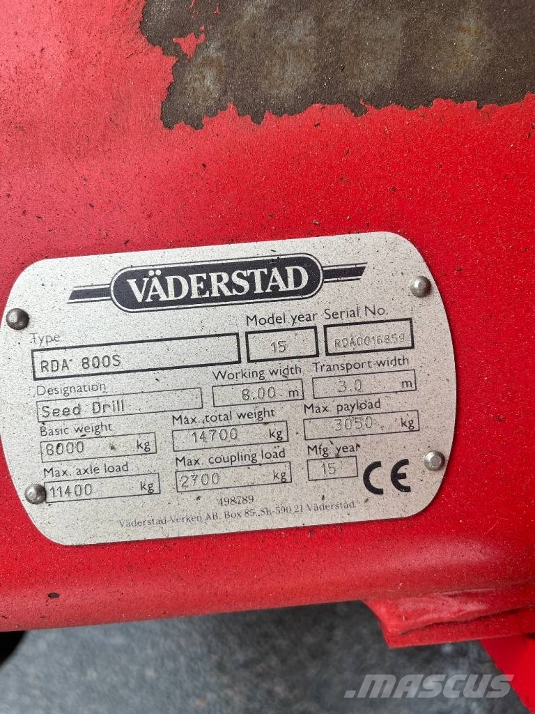 Väderstad Rapid A800S Kylvökoneet