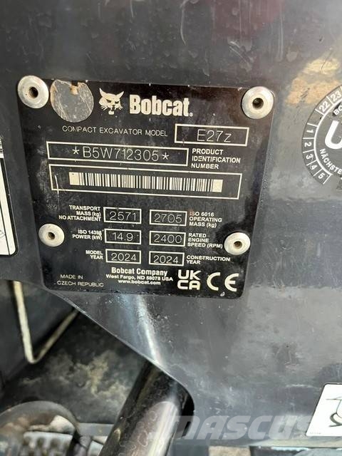 Bobcat E 27z Minigraafmachines < 7t