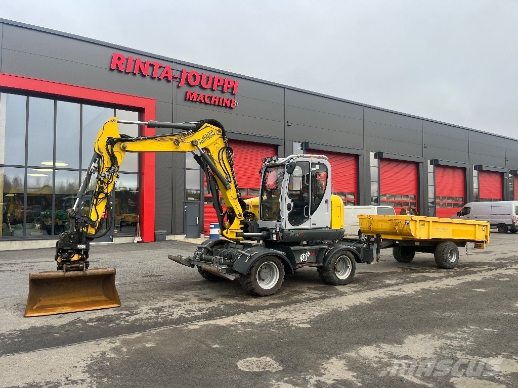 Wacker Neuson EW 100 / Engcon, Kärry, 3 kauhaa, Hyvät renkaat! Gumikerekes kotrók