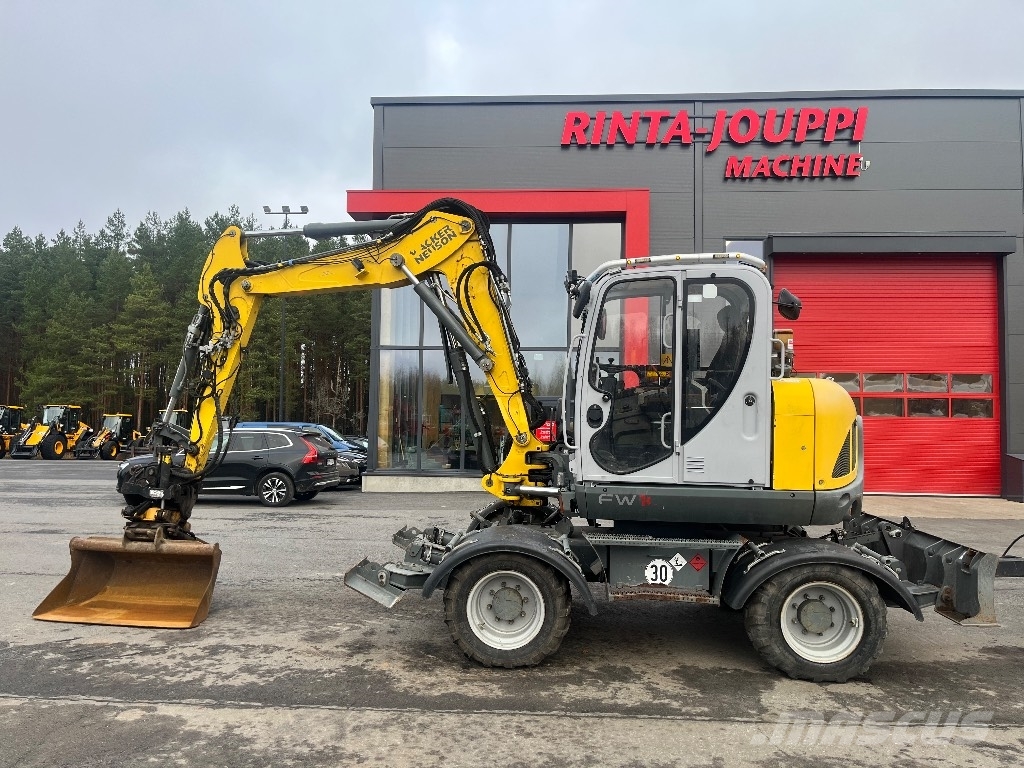 Wacker Neuson EW 100 / Engcon, Kärry, 3 kauhaa, Hyvät renkaat! Gumikerekes kotrók