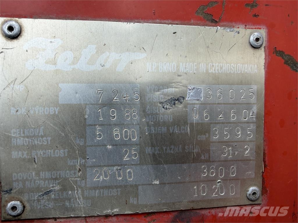 Zetor 7245 VIN 025 Traktorer