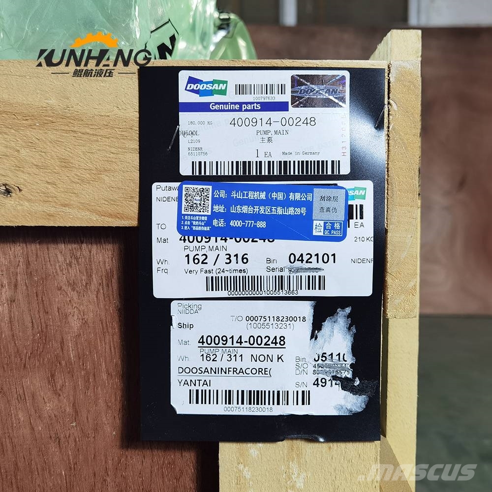 Doosan 400914-00248 DX470 DX500 Hydraulic Pump A8VO200 Transmisiones