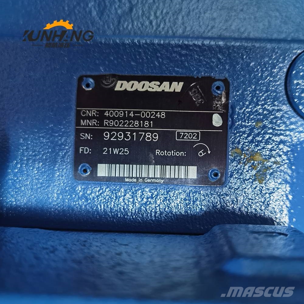 Doosan 400914-00248 DX470 DX500 Hydraulic Pump A8VO200 Transmisiones
