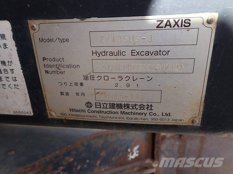 Hitachi ZX135US‑3 Bageri gusjeničari