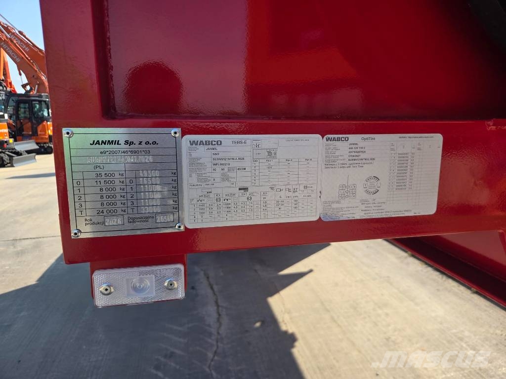 Janmil NNL, FULL OPTION trailer 3 axle, SAF, double ramps نصف مقطورة مسطحة منخفضة