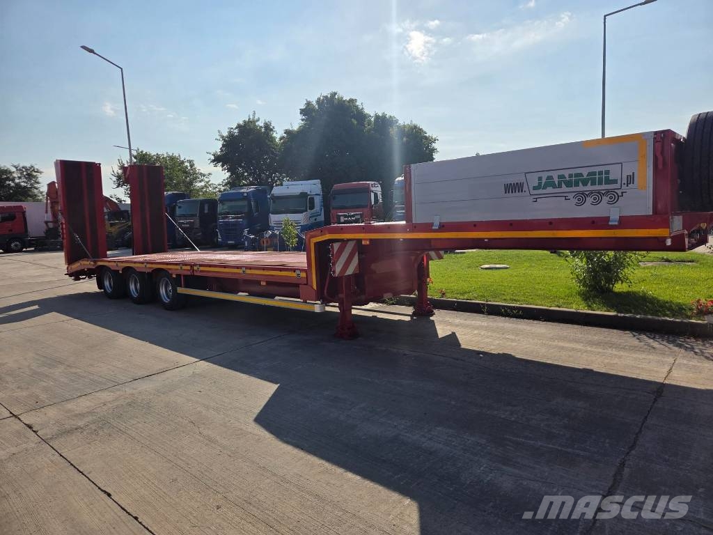 Janmil NNL, FULL OPTION trailer 3 axle, SAF, double ramps نصف مقطورة مسطحة منخفضة