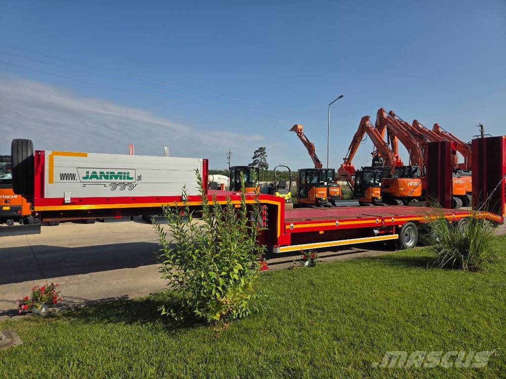 Janmil NNL, FULL OPTION trailer 3 axle, SAF, double ramps نصف مقطورة مسطحة منخفضة