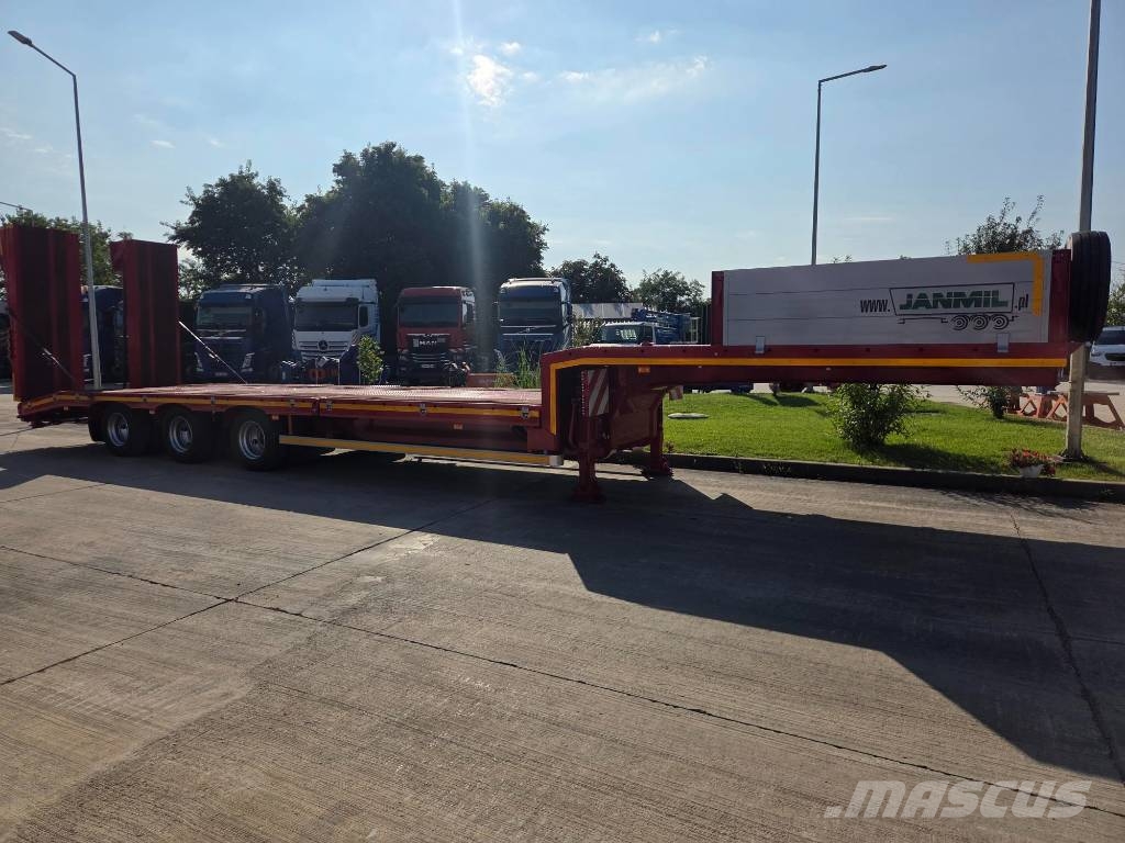 Janmil NNL, FULL OPTION trailer 3 axle, SAF, double ramps نصف مقطورة مسطحة منخفضة