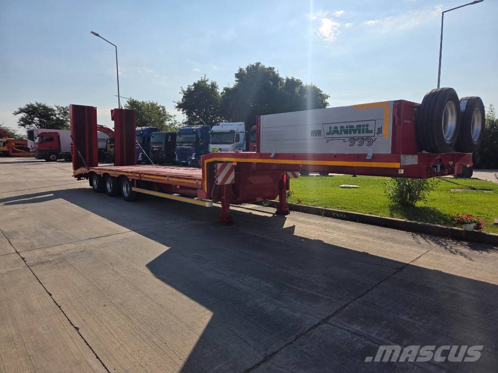 Janmil NNL, FULL OPTION trailer 3 axle, SAF, double ramps نصف مقطورة مسطحة منخفضة