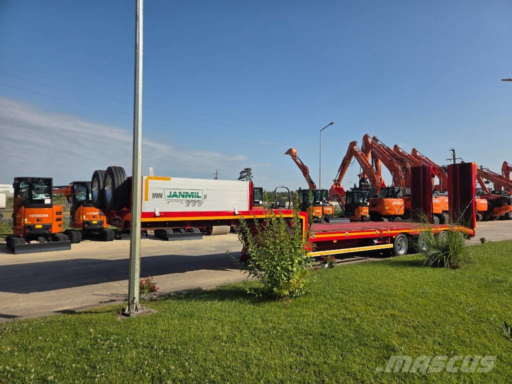 Janmil NNL, FULL OPTION trailer 3 axle, SAF, double ramps نصف مقطورة مسطحة منخفضة