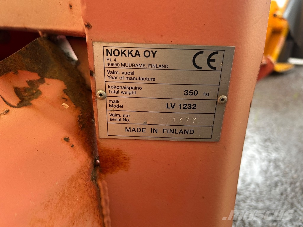 Nokka LV 1232 lumilinko Fresadoras quitanieves