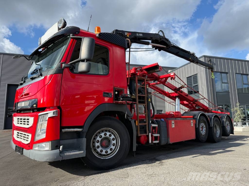 Volvo FM 500 8x2 Pusher Tridem / Crane Hiab 099 B3 Radio 크레인 트럭
