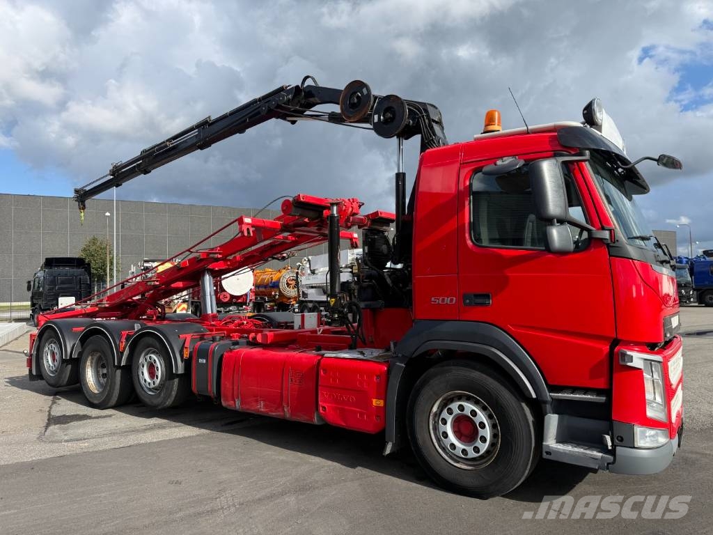 Volvo FM 500 8x2 Pusher Tridem / Crane Hiab 099 B3 Radio 크레인 트럭