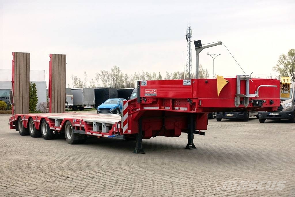 Langendorf low-bed semi-trailer / 2024 / load 46 t / 2 units نصف مقطورة مسطحة منخفضة