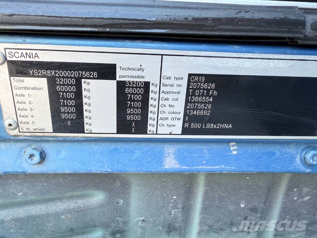 Scania R500 8x2 HNA wirehejs CR19 Highline Euro 5 Multifunkciós teherautók