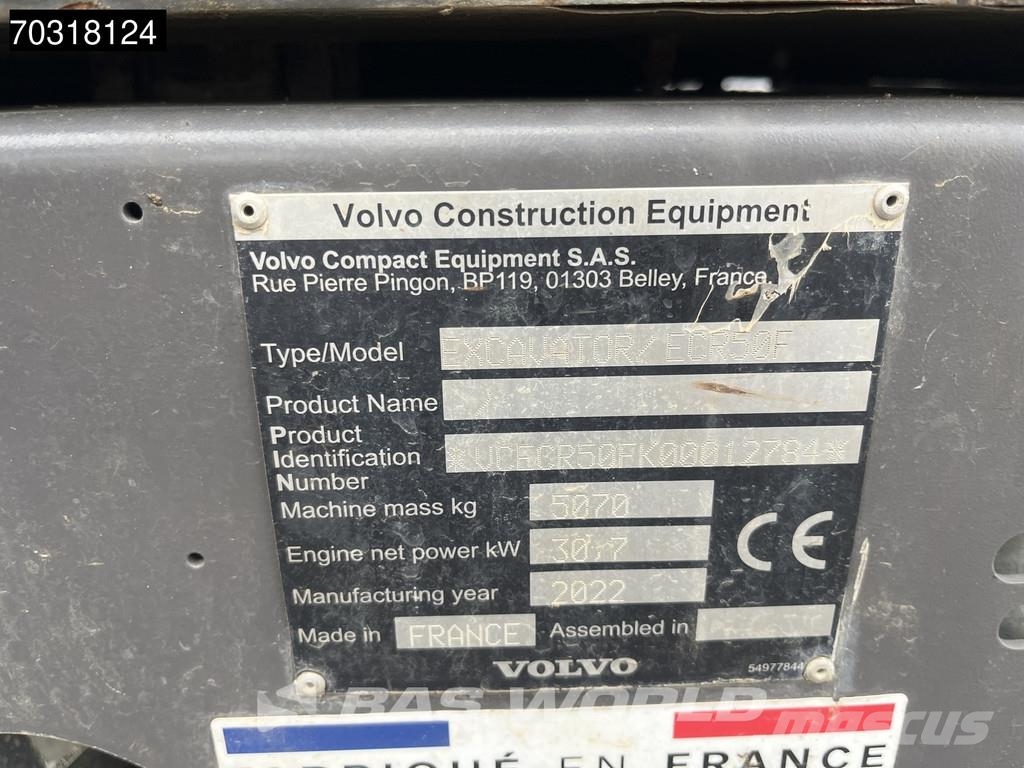 Volvo ECR50 F A/C Minigraafmachines < 7t