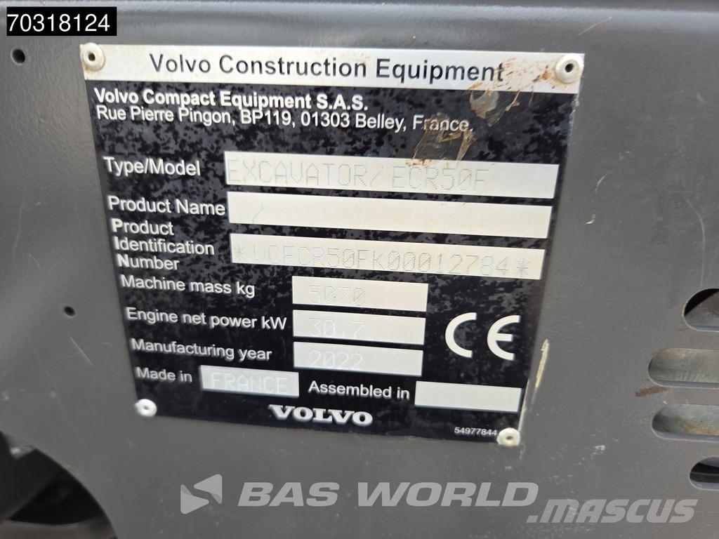 Volvo ECR50 F A/C Mini excavators < 7t (Mini diggers)