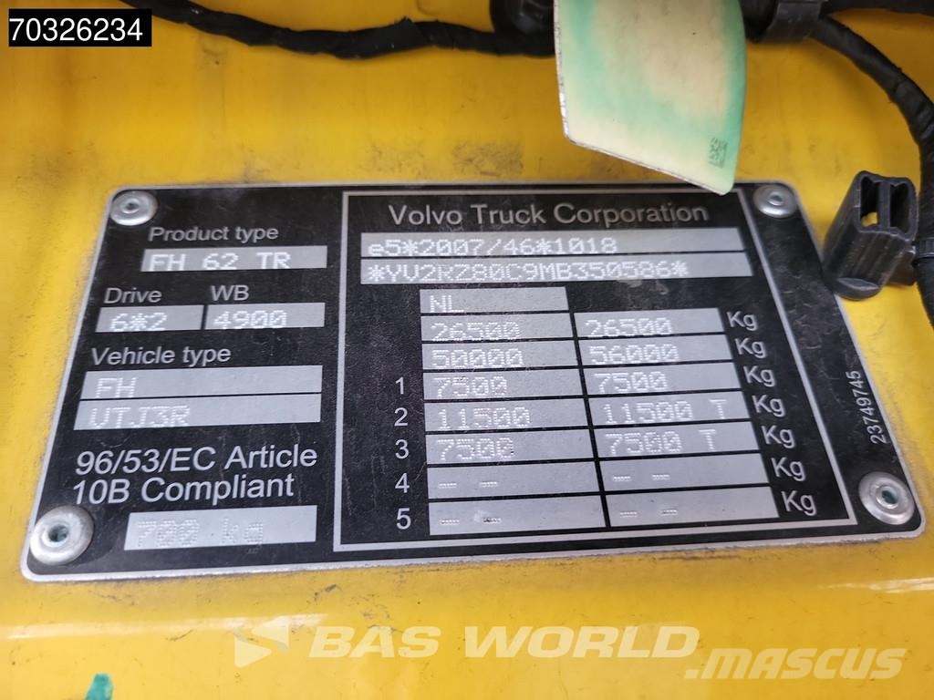 Volvo FH 460 6X2 LNG GAS Eje Elevable I-Park Cool VEB+ E Kapellbil