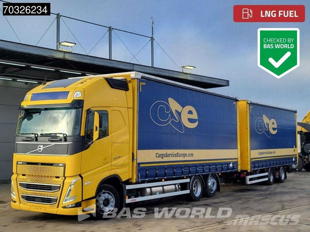 Volvo FH 460 6X2 LNG GAS Eje Elevable I-Park Cool VEB+ E Camiones de caja de lona