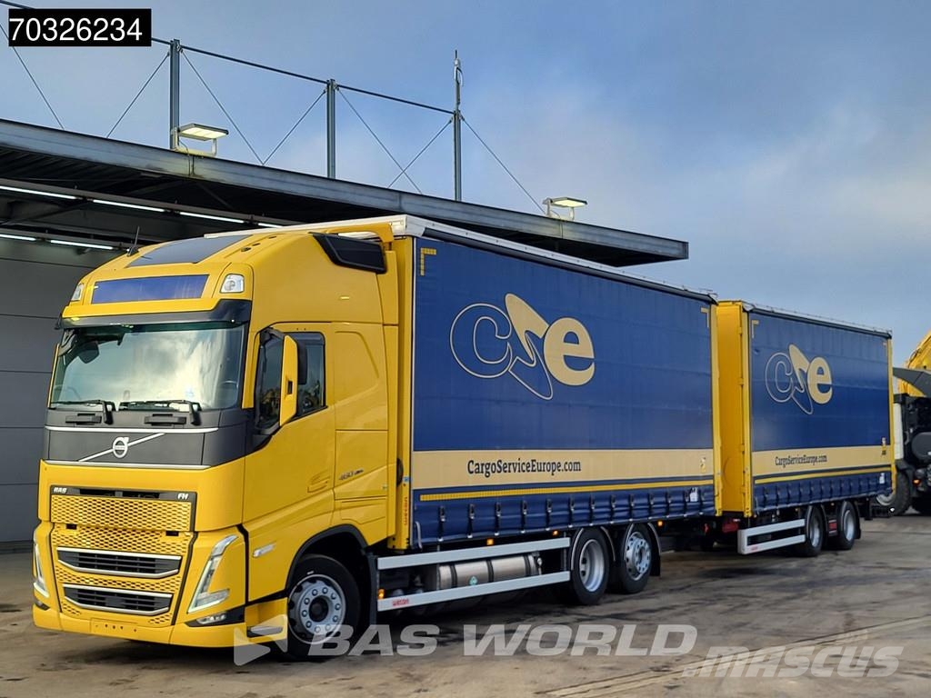 Volvo FH 460 6X2 LNG GAS Eje Elevable I-Park Cool VEB+ E Camiones de caja de lona