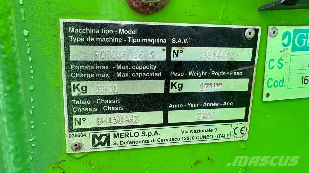 Merlo ROTO 38.16S - 2008 YEAR - 7565 HOURS - BUCKET Carretillas telescópicas