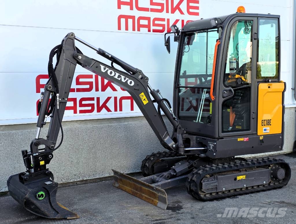 Volvo EC 18 E med Brenderup släp حفارات صغيرة أقل من 7 طن (حفارات صغيرة)