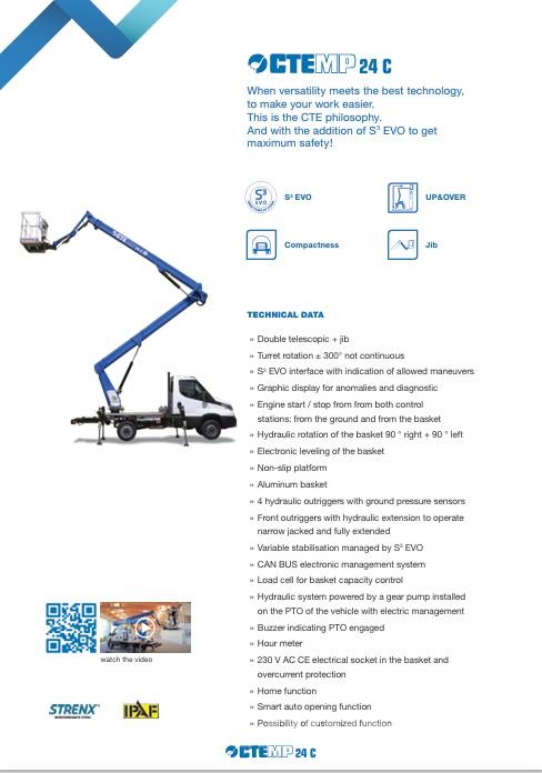 Iveco Daily CTE 24M 3.5T Truck mounted aerial platforms