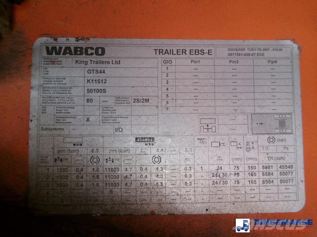King 3-axle semi-lowbed trailer 44T + ramps Semirimorchi Ribassati