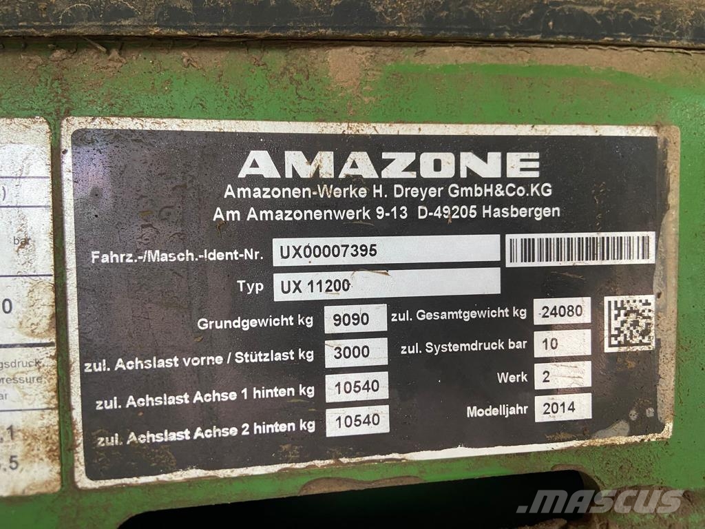 Amazone UX11200 Dragna sprutor