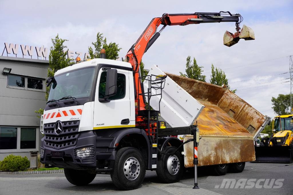 Mercedes-Benz Arocs 3236 8×4 / 90 tho. km / Fassi F155A.0.22 Żurawie samochodowe