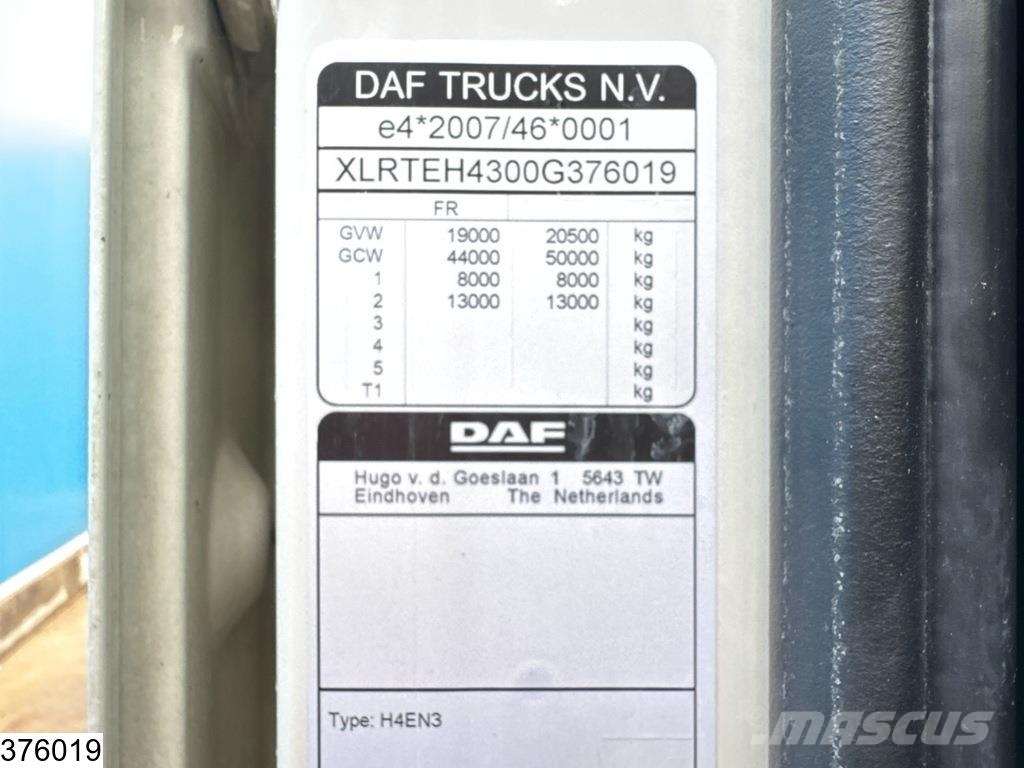 DAF XF 480 EURO 6, Standairco, ACC Naudoti vilkikai