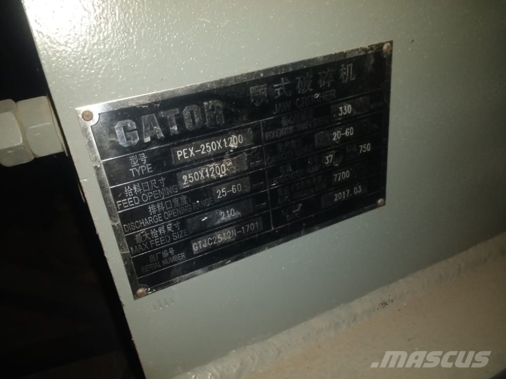Gator 10x47 Granulator Fine Jaw Crusher PEX1047 Krossar